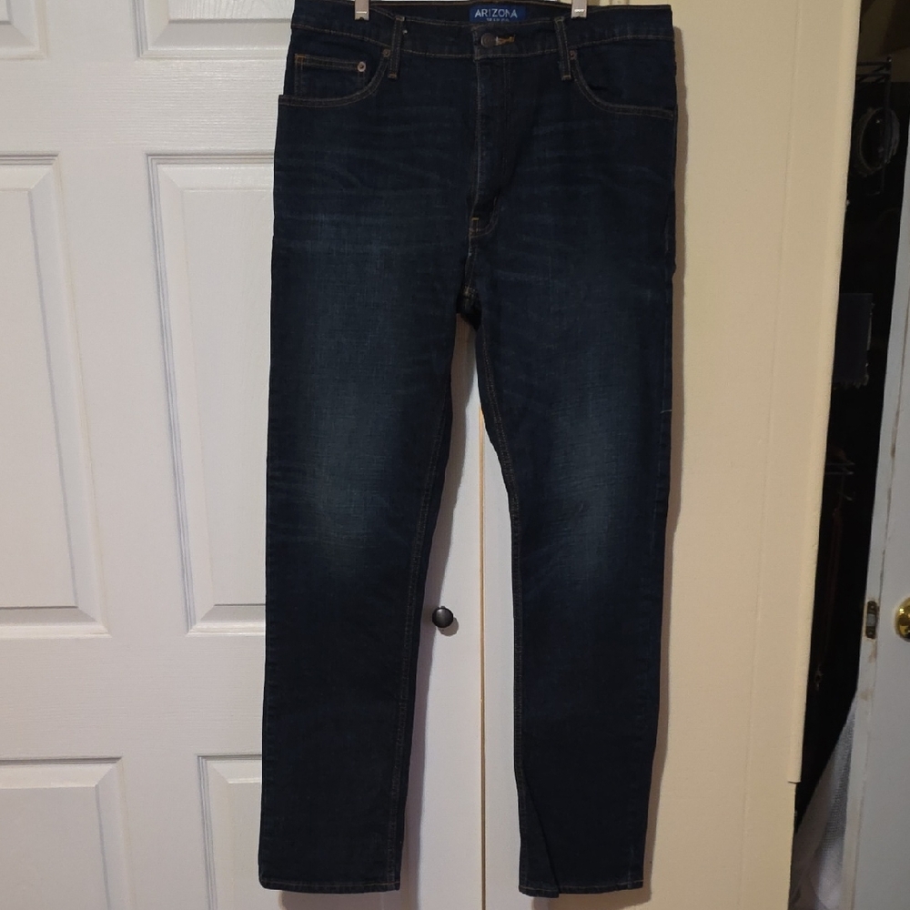 Arizona Jean Company Men's Deep Indigo Athletic-Fit Jeans